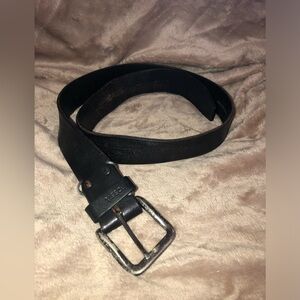 Fossil black leather belt size 32